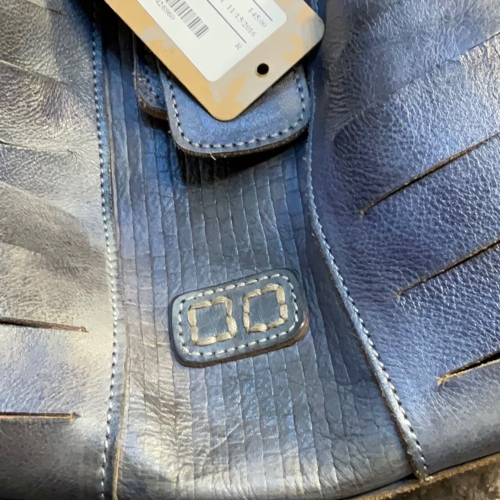 Bed stu Stylish Blue Leather Backpack - Picture 2 of 11
